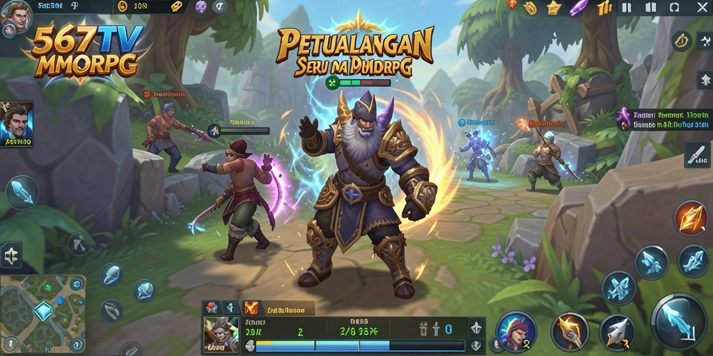 Tampilan gameplay seru 567TV dalam permainan MMORPG yang penuh aksi.