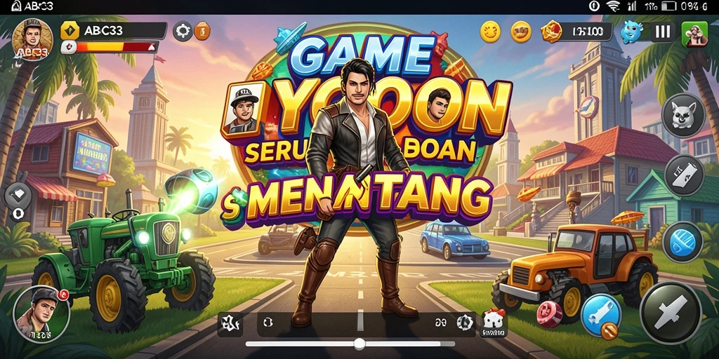 Tangkapan layar gameplay ABC33 yang menunjukkan manajemen bisnis Tycoon.