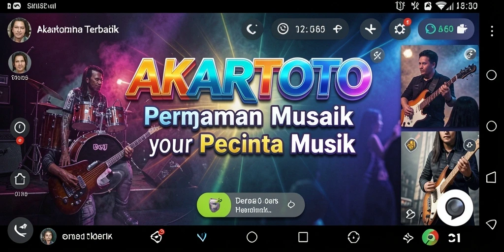 Tampilan gameplay seru dari AKARTOTO yang menampilkan interaksi permainan musik.