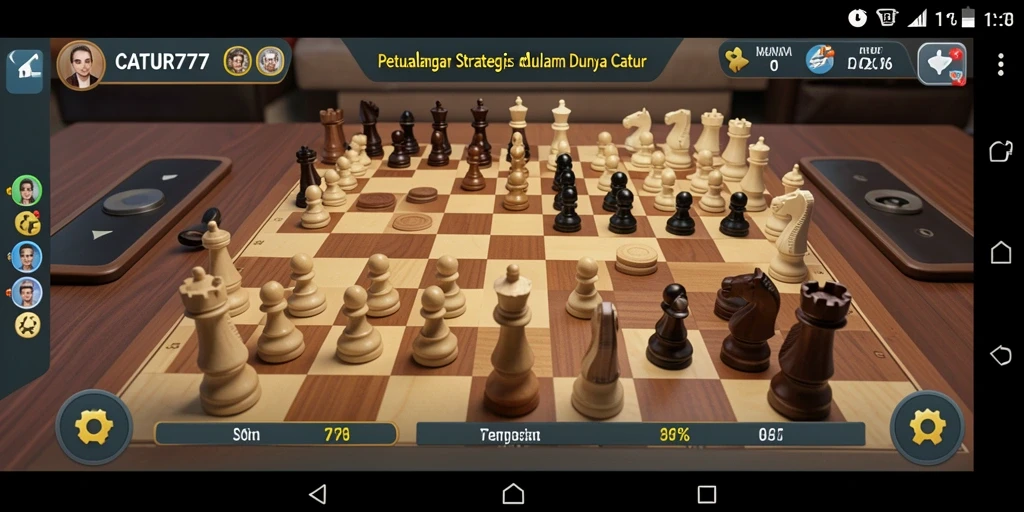 Tangkapan layar gameplay yang menampilkan aksi strategis dalam CATUR777.