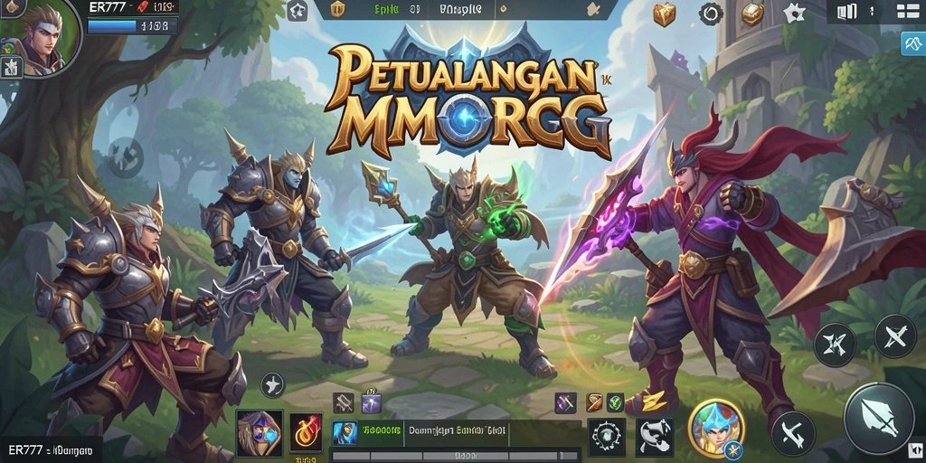 Screenshot menunjukkan aksi seru dalam pertarungan MMORPG.