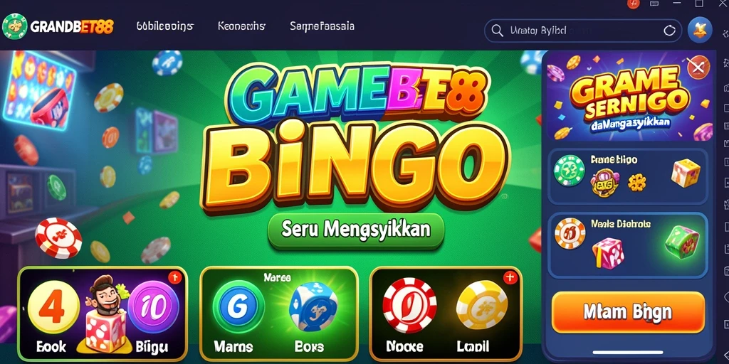 Screenshot gameplay GRANDBET88 menampilkan keseruan permainan Bingo.