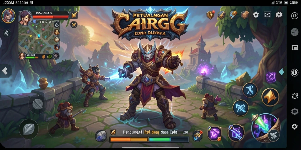 Tampilan gameplay J200M yang epik dalam dunia ARPG.