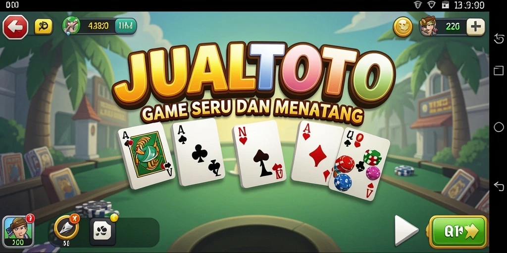 Tampilan gameplay seru JUALTOTO dengan fitur Domino.