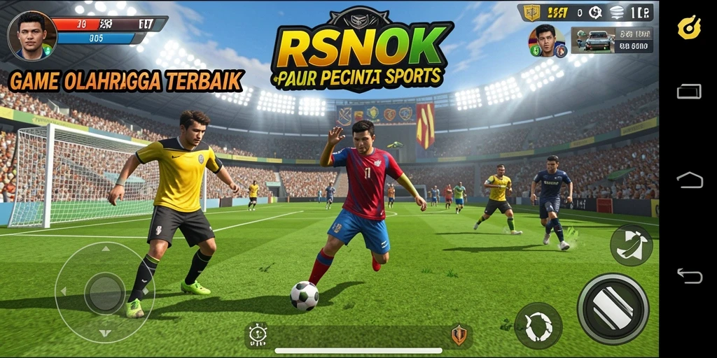 Tangkapan layar RSNOK menampilkan aksi seru dalam permainan olahraga.