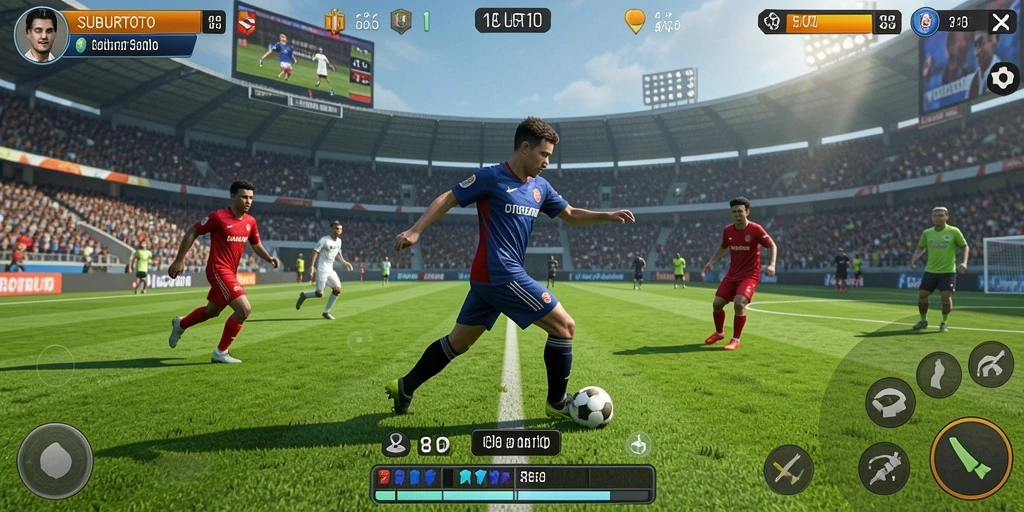 Screenshot utama SUBURTOTO menampilkan aksi seru dalam permainan olahraga.