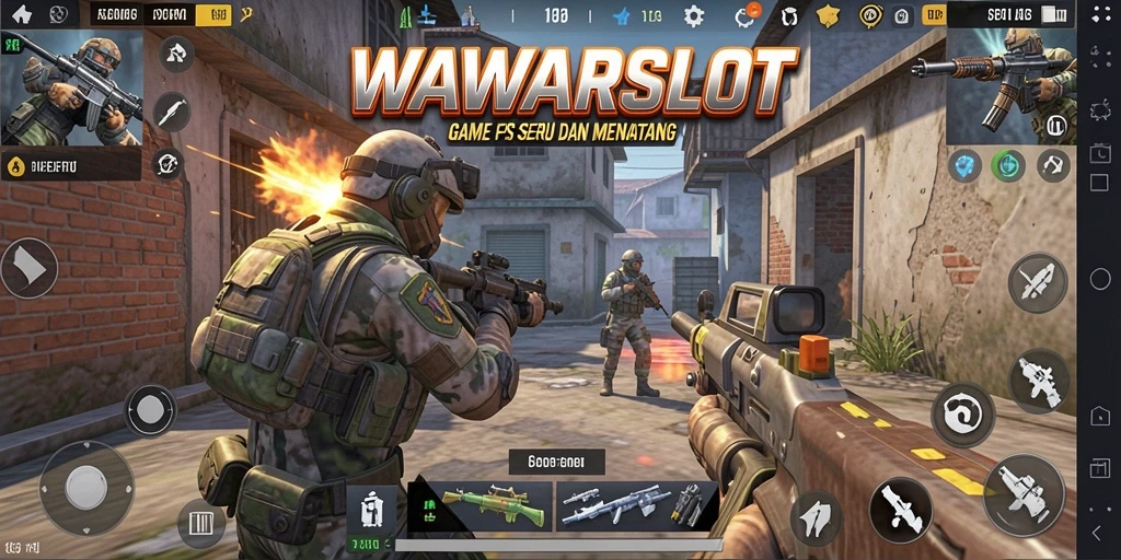 Screenshot gameplay WAWARSLOT menampilkan aksi tembak menembak yang mendebarkan.